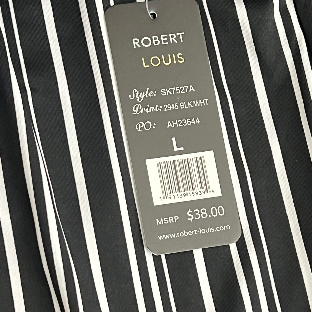 Robert Louis Womens Sz L Pull On Striped Cargo Jogger Pants Pockets - Picture 12 of 13